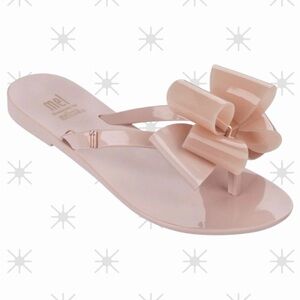Melissa Mel Harmonic Bow Beach Slippers Pink Girls’ Size 1